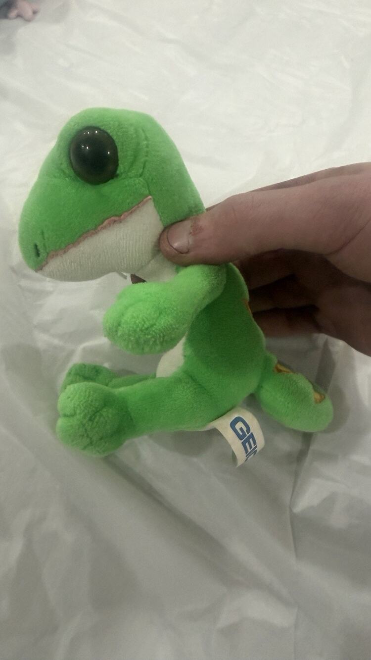 Geiko Gecko Plush 5" Mascot Stuffed Animal Lizard Insurance Advertising Promo